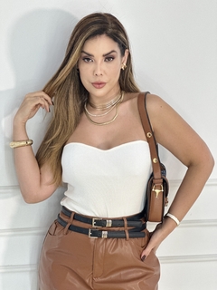 Blusa Zoe Tomara que Caia Canelado