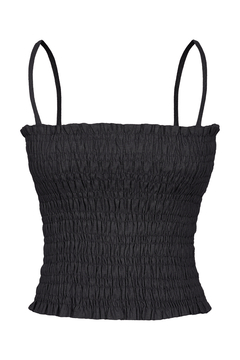 Corselet Lastex em Linho - Preto