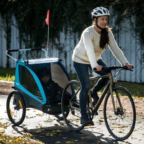 Bike Trailer 2 Assentos Thule Coaster XT - Azul