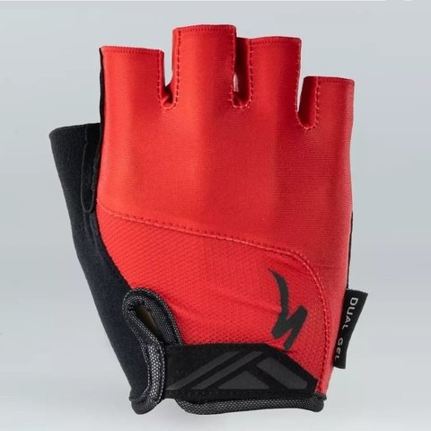Luvas Specialized BG Dual Gel Dedo Curto Feminina - Vermelha