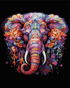 Elefante Mandala - Pinta por números! - comprar online