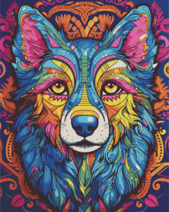 Perro Mandala - Pinta por números! - comprar online