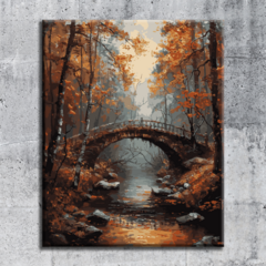 Puente en otoño - Pinta por números!
