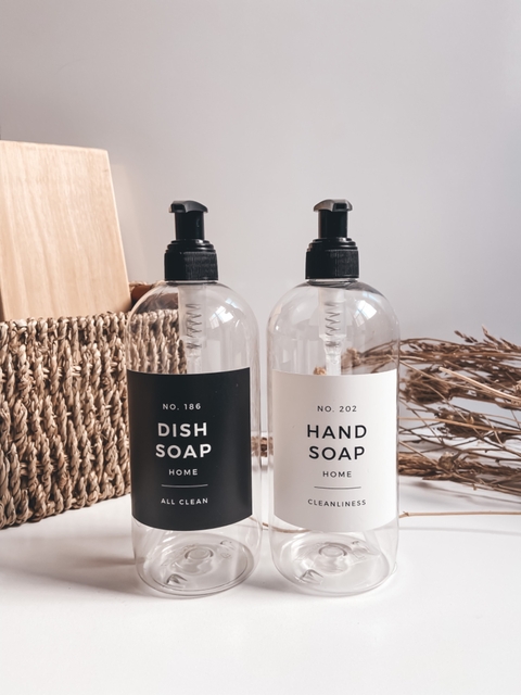 SET TRANSPARENTE DISH HAND SOAP