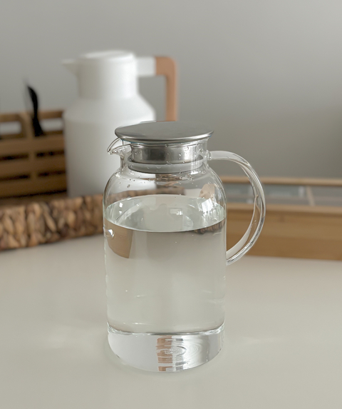 JARRA DE VIDRIO TAPA ACERO 1800 ml