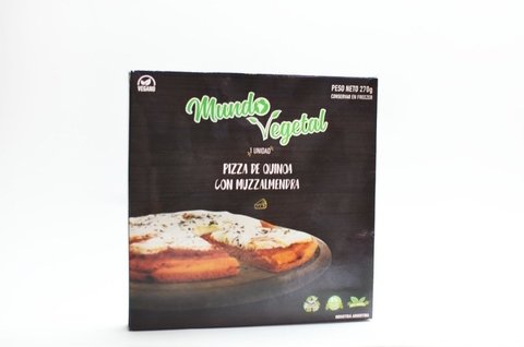 Pizza Quinoa y Muzzalmendra Mundo Vegetal
