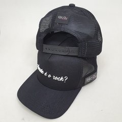 Boné Trucker Preto AONDE É O ROCK? - Pocouemvix - comprar online