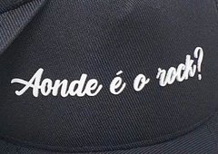 Boné Trucker Preto AONDE É O ROCK? - Pocouemvix na internet