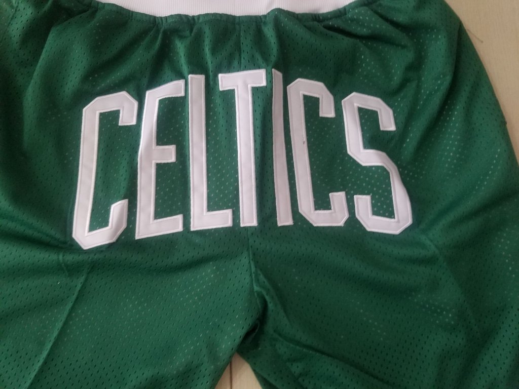 Celtics shorts just don hot sale