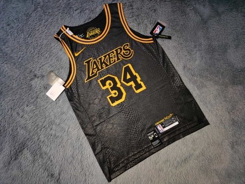 SHAQUILLE O&#039;NEAL #34 LOS ANGELES LAKERS MAMBA EDITION - EDITION AUTHENTIC