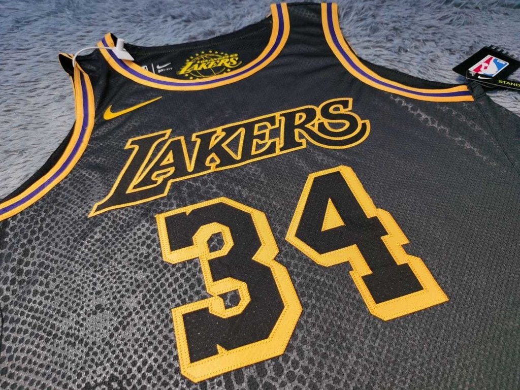 SHAQUILLE O NEAL 34 LOS ANGELES LAKERS MAMBA EDITION EDITION AUTHENTIC