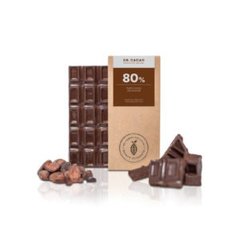 Chocolate Dr. Cacao 80% Puro Cacao Sin Azúcar Agregada (80g) - comprar online