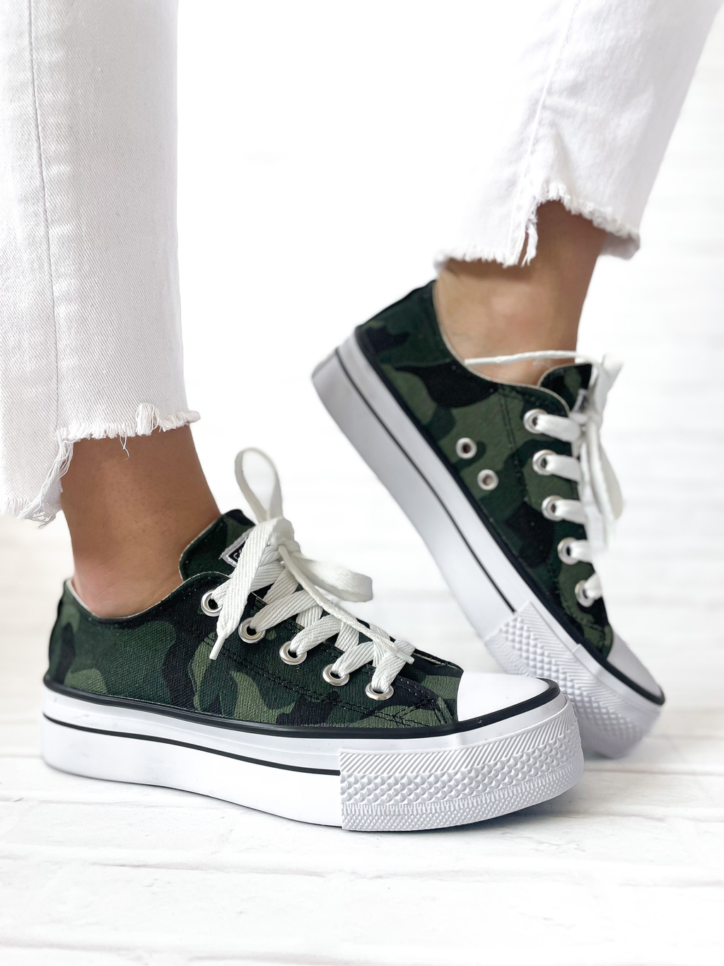 Converse plataforma verde militar hot sale
