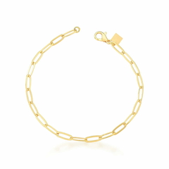 Pulseira Elos quadrados lisos banhado a ouro - comprar online