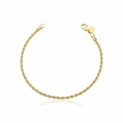 Pulseira cordão baiano liso banhado a ouro - comprar online