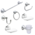 Kit Accesorios Baño 7 Piezas Limay Bronce Cromado Delta