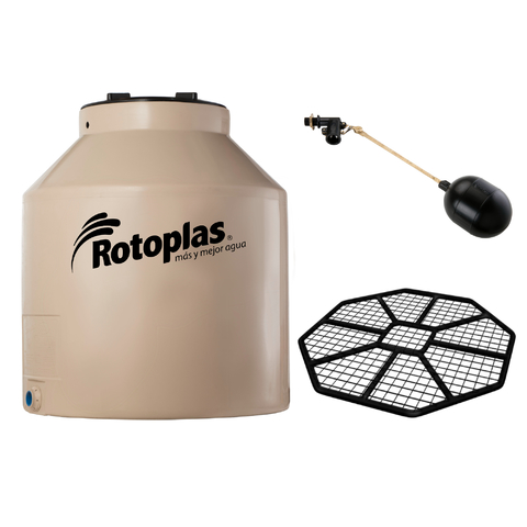 Combo Tanque Rotoplas 400 Litros con Flotante 3/4 + Base Reforzada