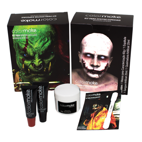 Kit Maquiagem Artística Zumbi Efeitos Especiais - Color Make