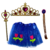 Kit Fantasia Infantil Frozen - Tiara, Varinha, Presilha e Saia - comprar online