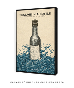 Quadro / Pôster - Message in a Bottle - Zebra Filomena | Quadros e Pôsteres de Música