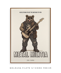 Quadro / Pôster - Metal Militia - Zebra Filomena | Quadros e Pôsteres de Música