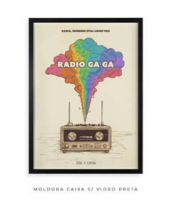 Quadro / Pôster - Radio Ga Ga - Zebra Filomena | Quadros e Pôsteres de Música