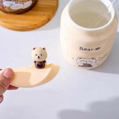 Taza con tapa y sorbete Bear - Donna´s tienda