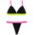 Top Iza /calcinha Pepi Semi Fio/ Preto | Rosa Neon e Amarelo Neon - comprar online