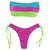 Top Luma /calcinha Asa Delta (Reg) Semi Fio/ Rosa Pink | Azul BB e Verde Neon - comprar online