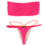 Top Faixa / Calcinha Kassy Semi Fio/ Rosa Neon | Coral - comprar online