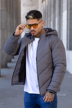 Imagen de Campera Inflada Hombre Puffer Con Corderito 100% Impermeable