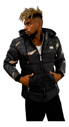 Campera Hombre Camperon Inflado 100% Impermeable Con Polar