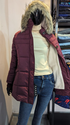 Campera Mujer Tapado Dama Metalizado Impermeable C/corderito - tienda online