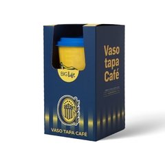 Vaso Rosario Central con tapa café y packaging - comprar online