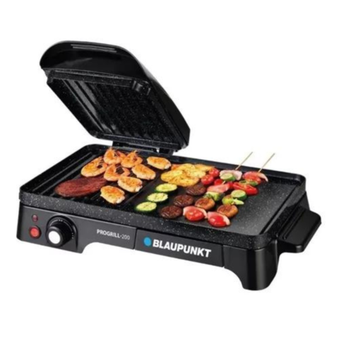 Parrilla Eléctrica + Pressgrill Blaupunkt Progrill-200 2 en 1 2200W