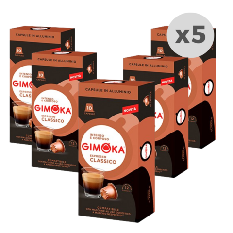 Cápsulas de Café Gimoka Espresso Clásico en Aluminio 10 Cápsulas x5
