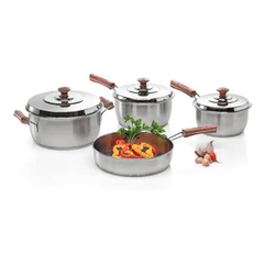 Set Batería De Cocina Gamuza Le Cheff Universal 31056 Acero