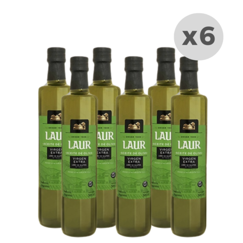 Aceite de Oliva Extra Virgen Laur Botella 500ml x 6 unidades