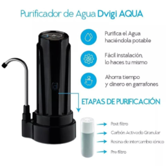 Purificador de Agua Dvigi Aqua Elimina Cloro 14000Lts Negro - HogarStore