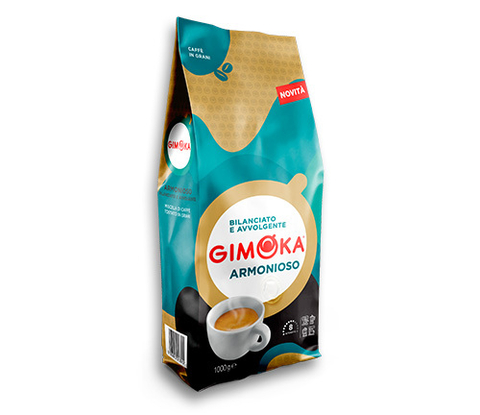 Café Tostado en Granos Gimoka Armonioso Italiano 1kg