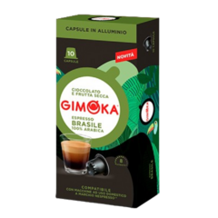 Cápsulas de Café Gimoka Espresso Brasile en Aluminio 10 Cápsulas