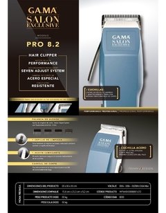 Corta Pelo Ga.ma Pro 8,2 Salon Exclusive Ultra Afilada - HogarStore