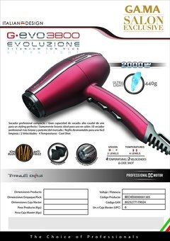 Secador Ga.ma. G-evo Evoluzione 3800 Ultra Light 2000w - comprar online