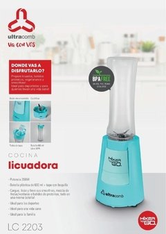 Imagen de Licuadora Mixer To Go Ultracomb Lc2203 Vaso Portatil 350w