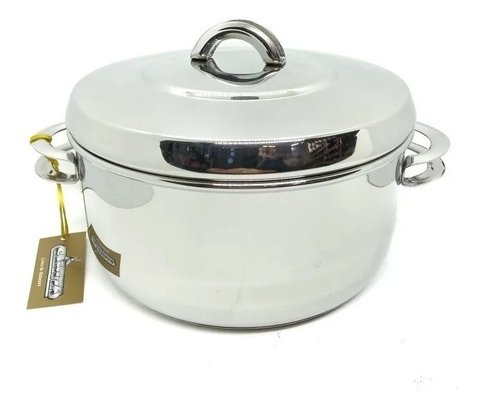 Cacerola Gamuza Master Ware Acero Inox 1810 Triple Fondo N24