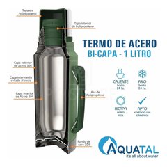 Termo Aquatal Everest Bicapa 1l 24 Hs Duración en internet