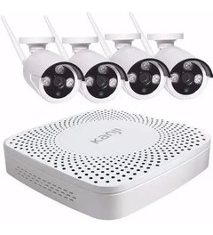 Kit Seguridad Kanji Nvr Dvr Inalambrico +4 Camara Ip Wifi Exterior Disco 1TB