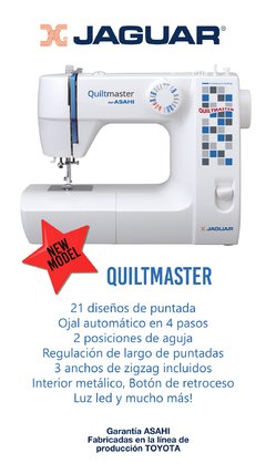 Maquina De Coser Jaguar Quiltmaster 21 Diseños Ojal Autom - comprar online