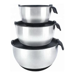 Set X3 Bowl Acero Inoxidable Cocina Con Medidor Home Concept