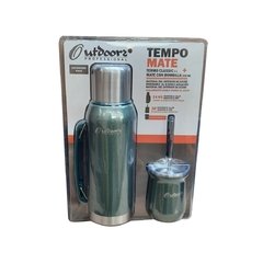 Kit Termo 1.l+ Mate A/inox 24hs Pico Cebador Frio/calor